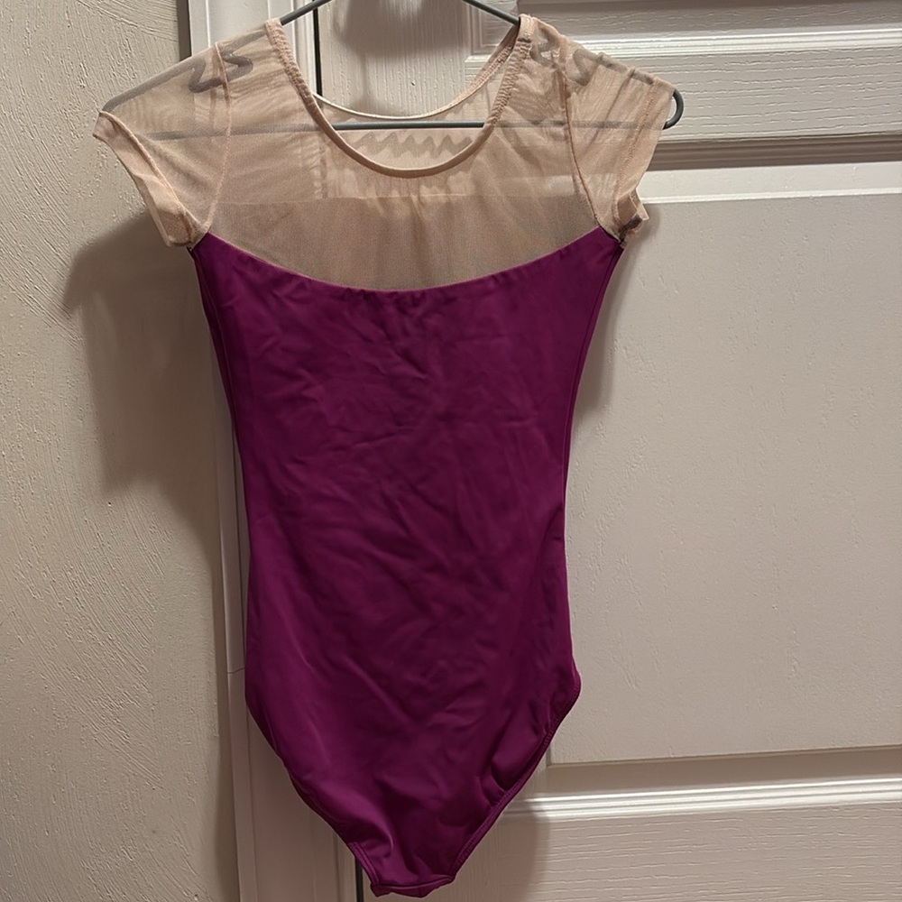 Purple and Nude Leotard - Picture 2 of 3
